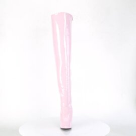 Pleaser SEDUCE-3010 Overknee Boots Patent Light Pink EU-38 / US-8
