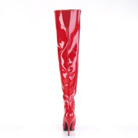 Pleaser SEDUCE-3010 Overknee Boots Patent Red EU-38 / US-8