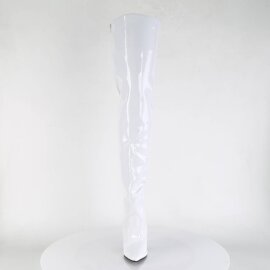 Pleaser SEDUCE-3010 Overknee Boots Patent White EU-43 /...