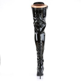 Pleaser SEDUCE-3024 Overknee Boots Patent Black EU-38 / US-8