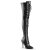 Pleaser SEDUCE-3024 Overknee Boots Faux Leather Black EU-38 / US-8