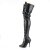 Pleaser SEDUCE-3024 Overknee Boots Faux Leather Black EU-38 / US-8