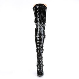 Pleaser SEDUCE-3028 Overknee Boots Patent Black EU-38 / US-8