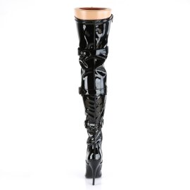 Pleaser SEDUCE-3028 Overknee Boots Patent Black EU-38 / US-8