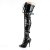 Pleaser SEDUCE-3028 Overknee Boots Patent Black EU-38 / US-8