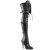 Pleaser SEDUCE-3028 Overknee Boots Faux Leather Black EU-38 / US-8