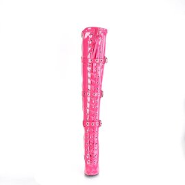 Pleaser SEDUCE-3028 Overknee Boots Patent Pink EU-38 / US-8