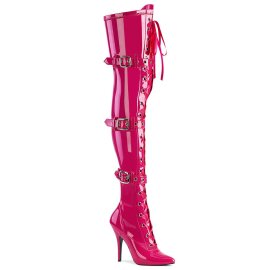 Pleaser SEDUCE-3028 Overknee Boots Patent Pink EU-39 / US-9