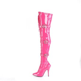 Pleaser SEDUCE-3028 Overknee Boots Patent Pink EU-39 / US-9