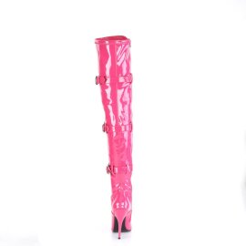 Pleaser SEDUCE-3028 Overknee Boots Patent Pink EU-39 / US-9