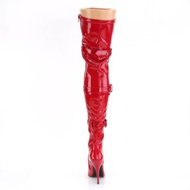 Pleaser SEDUCE-3028 Overknee Boots Patent Red EU-44 / US-14