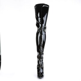 Pleaser SEDUCE-3063 Overknee Boots Patent Black EU-38 / US-8