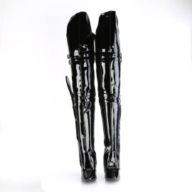 Pleaser SEDUCE-3080 Overknee Boots Patent Black EU-38 / US-8
