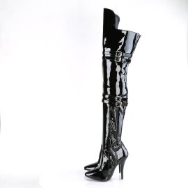 Pleaser SEDUCE-3080 Overknee Boots Patent Black EU-38 / US-8