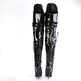 Pleaser SEDUCE-3080 Overknee Boots Patent Black EU-38 / US-8