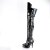 Pleaser SEDUCE-3080 Overknee Boots Patent Black EU-38 / US-8
