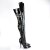 Pleaser SEDUCE-3080 Overknee Boots Patent Black EU-38 / US-8