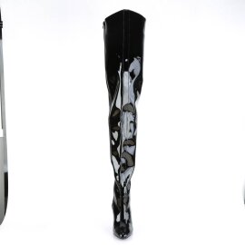 Pleaser SEDUCE-4010 Overknee Boots Patent Black EU-38 / US-8