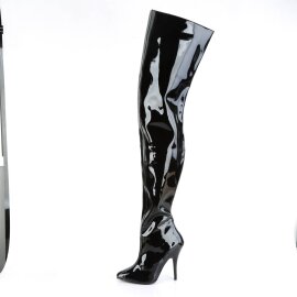 Pleaser SEDUCE-4010 Overknee Boots Patent Black EU-38 / US-8