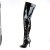 Pleaser SEDUCE-4010 Overknee Boots Patent Black EU-38 / US-8
