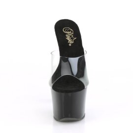Pleaser SKY-301CRS Plateau Mules Transparent Black EU-35 / US-5