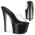 Pleaser SKY-301CRS Plateau Mules Transparent Black EU-39 / US-9