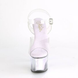 Pleaser SKY-308MC Plateau Mules Transparent Blue EU-35 / US-5