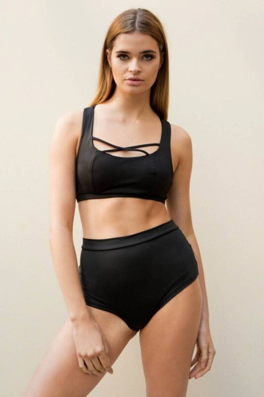 Lunalae Shorts High Waist Basic Black L