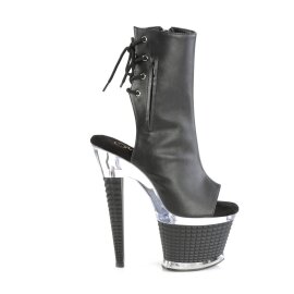 Pleaser SPECTATOR-1018 Plateau Ankle Boots Faux Leather Black EU-38 / US-8