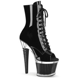 Pleaser SPECTATOR-1021 Plateau Ankle Boots Patent Black...