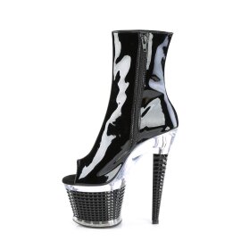 Pleaser SPECTATOR-1021 Plateau Ankle Boots Patent Black EU-40 / US-10