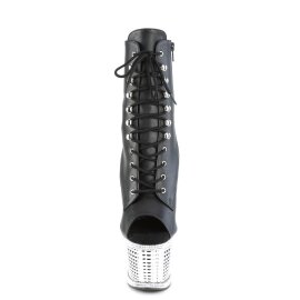Pleaser SPECTATOR-1021RS Plateau Ankle Boots Patent Black...