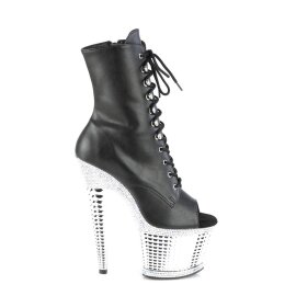 Pleaser SPECTATOR-1021RS Plateau Ankle Boots Patent Black EU-37 / US-7