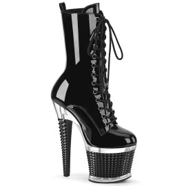 Pleaser SPECTATOR-1040 Plateau Ankle Boots Patent Black...