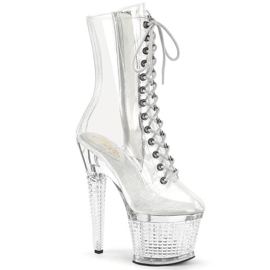Pleaser SPECTATOR-1040C Plateau Ankle Boots Transparent EU-37 / US-7