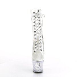 Pleaser SPECTATOR-1040C Plateau Ankle Boots Transparent...
