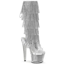 Pleaser SPECTATOR-2017RSF Plateau Ankle Boots Chrome...