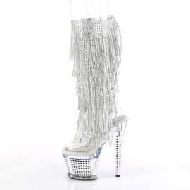 Pleaser SPECTATOR-2017RSF Plateau Ankle Boots Chrome Silver EU-36 / US-6
