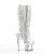 Pleaser SPECTATOR-2017RSF Plateau Ankle Boots Chrome Silver EU-36 / US-6
