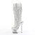Pleaser SPECTATOR-2017RSF Plateau Ankle Boots Chrome Silver EU-38 / US-8