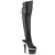 Pleaser SPECTATOR-3019 Plateau Overknee Boots Faux Leather Black EU-36 / US-6