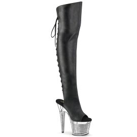 Pleaser SPECTATOR-3019 Plateau Overknee Boots Leather...