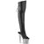 Pleaser SPECTATOR-3019 Plateau Overknee Boots Leather Chrome Black EU-38 / US-8