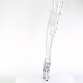 Pleaser SPECTATOR-3019C Plateau Overknee Boots Transparent EU-36 / US-6