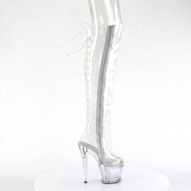 Pleaser SPECTATOR-3019C Plateau Overknee Boots Transparent EU-38 / US-8