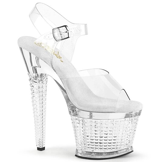 Pleaser SPECTATOR-708 Plateau Sandalettes Transparent EU-38 / US-8