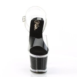 Pleaser SPECTATOR-708RS Plateau Sandalettes Rhinestones...