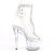 Pleaser STARDUST-1018C-2RS Plateau Ankle Boots Transparent EU-40 / US-10