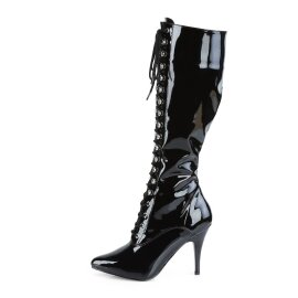 Pleaser VANITY-2020 Knee-High Boots Patent Black EU-42 / US-12