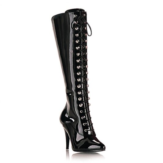 Pleaser VANITY-2020 Knee-High Boots Patent Black EU-36 / US-6